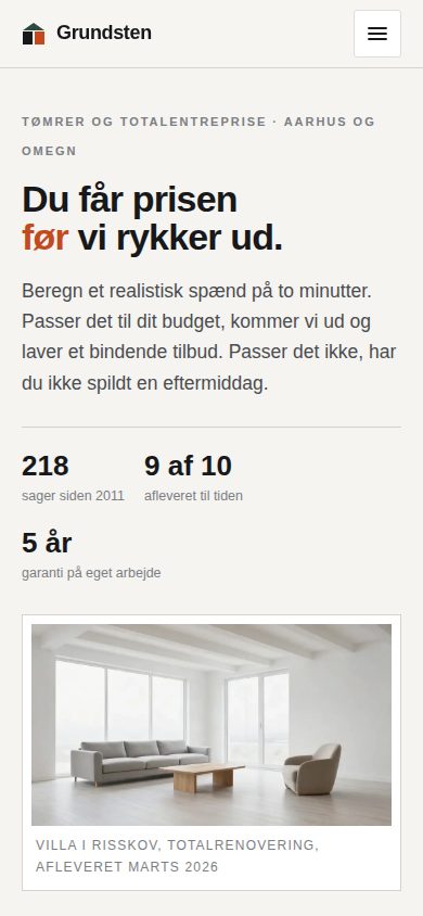 Grundsten Byg, mobile