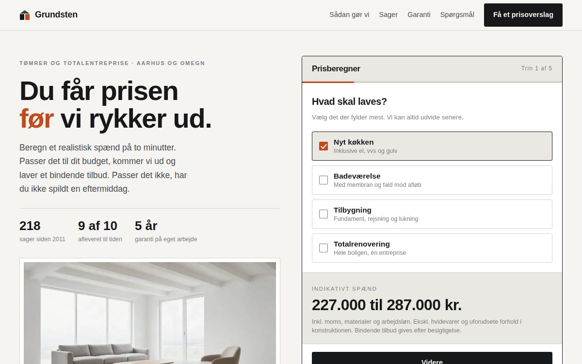 Grundsten Byg, desktop