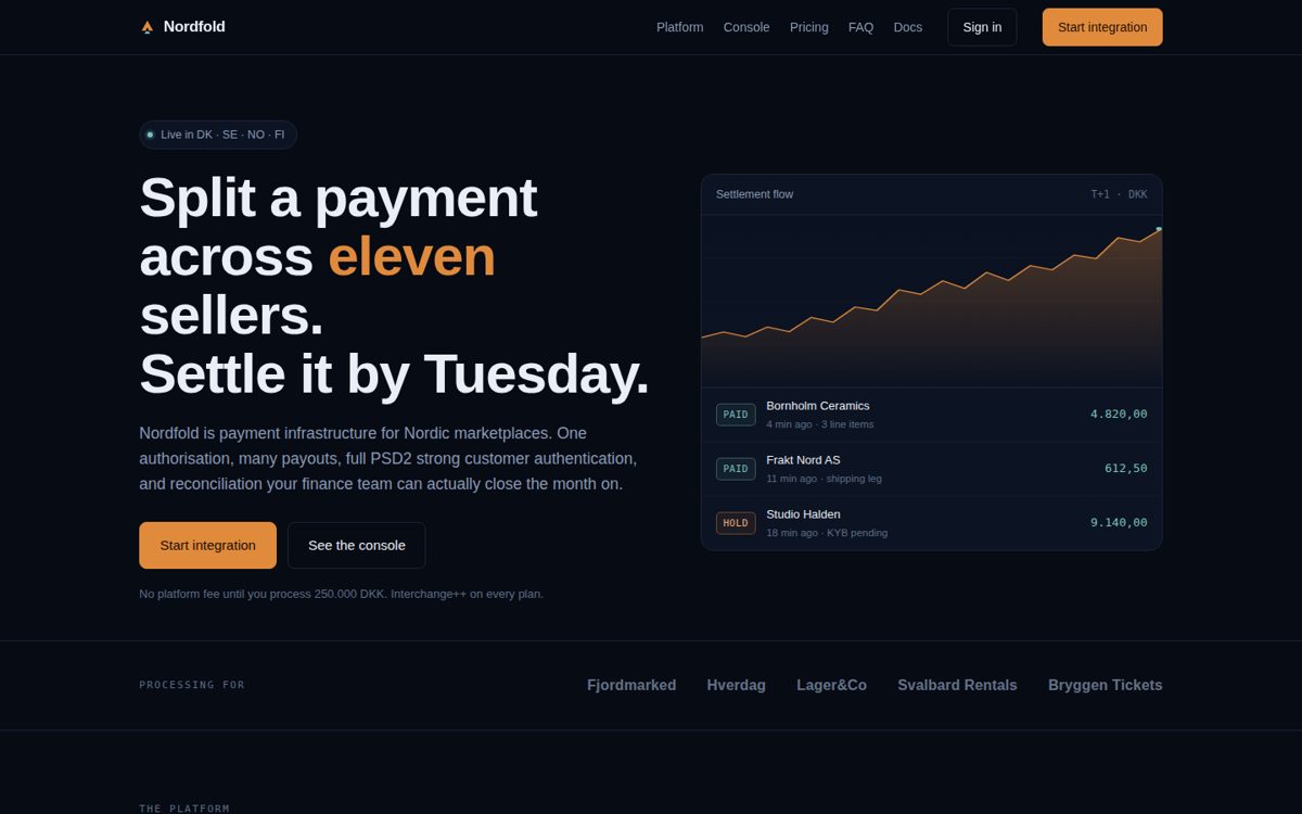 Nordfold Payments, desktop